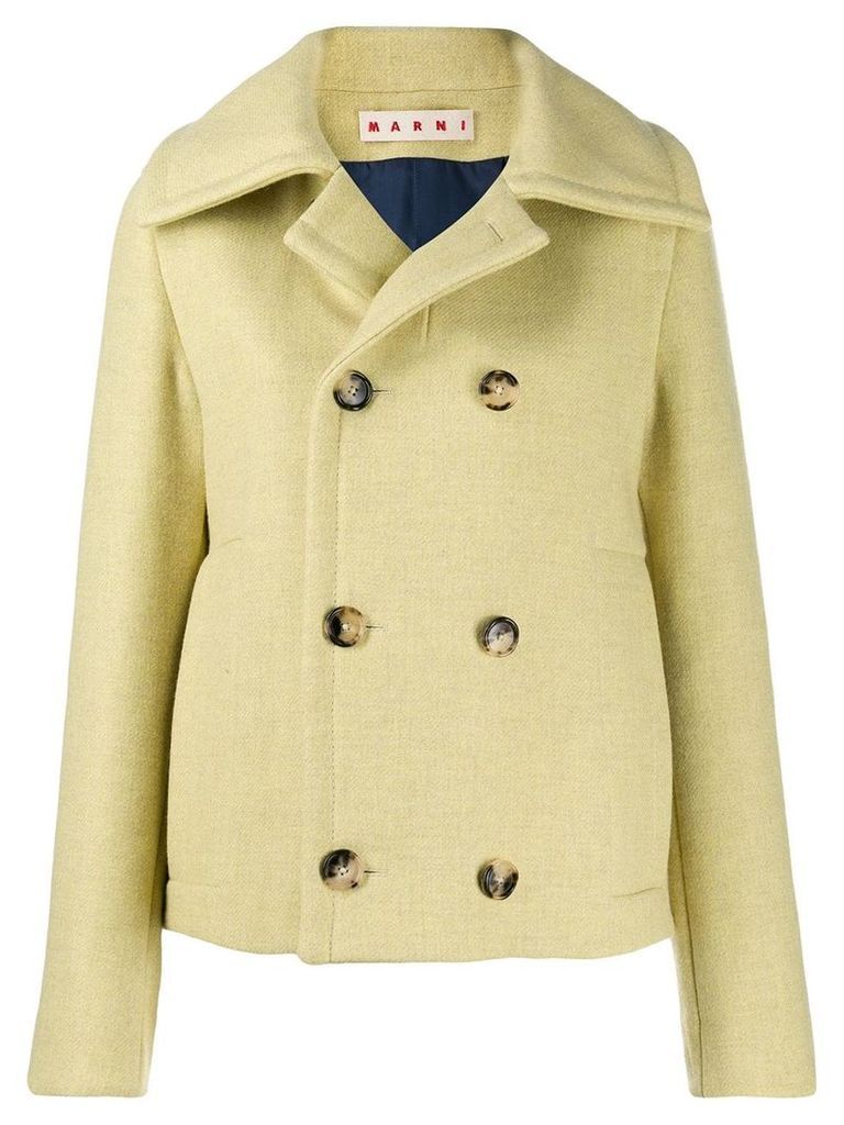 Marni Oversized wool collar jacket - Yellow