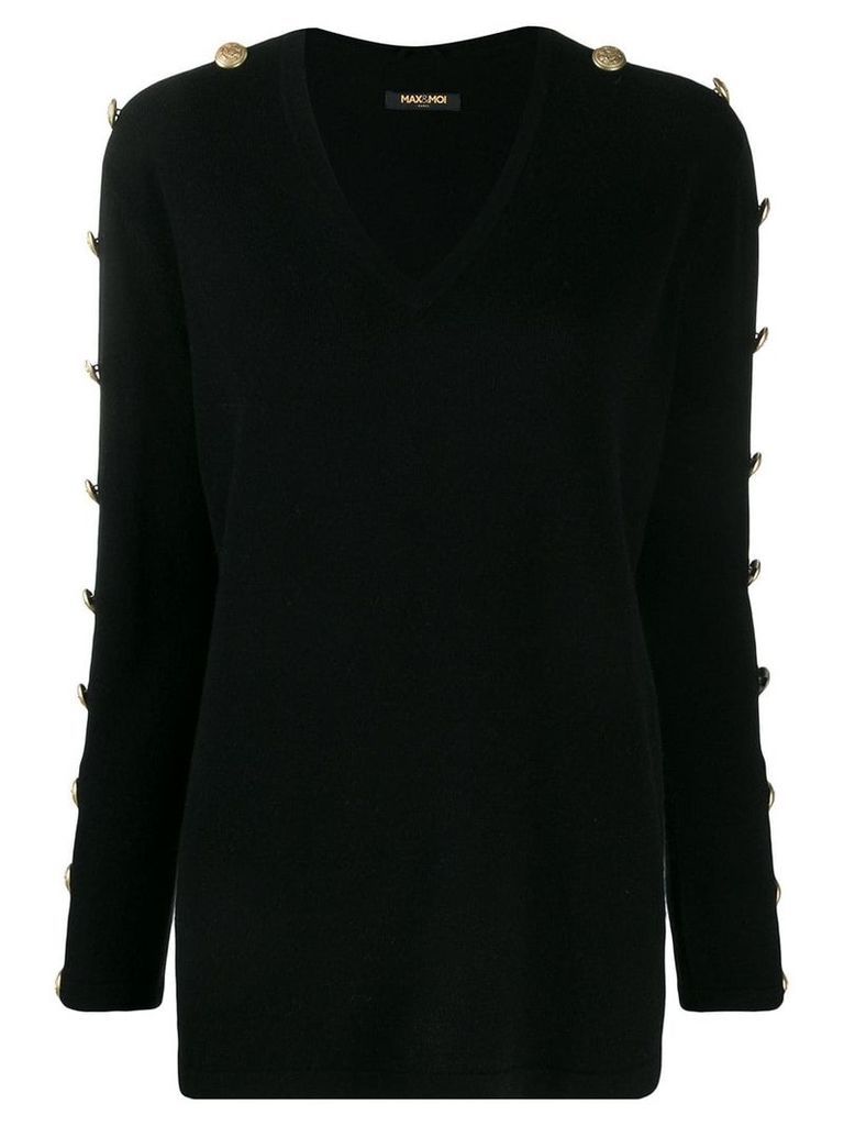 Max & Moi buttoned sleeves jumper - Black