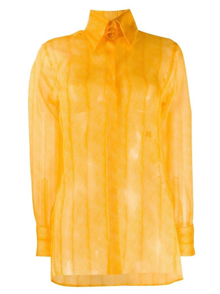 Fendi feather pattern shirt - Yellow