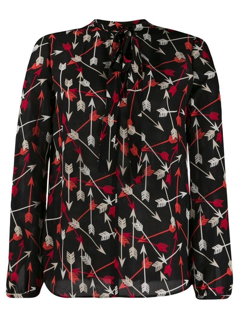 RedValentino arrows print blouse - Black
