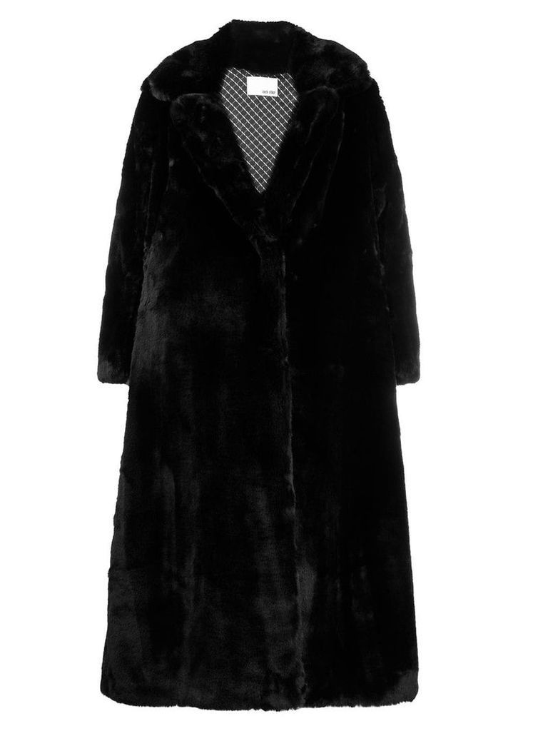 Each X Other oversized vegan mink coat - Black