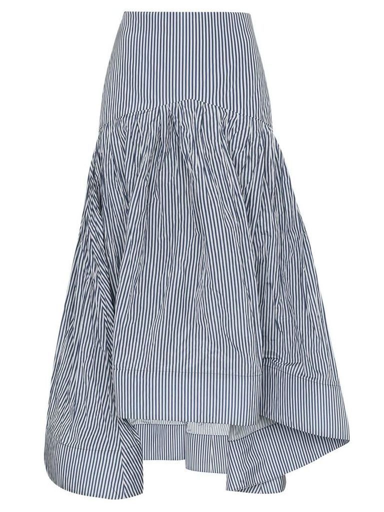 Rosie Assoulin pinstripe fishtail skirt - Blue