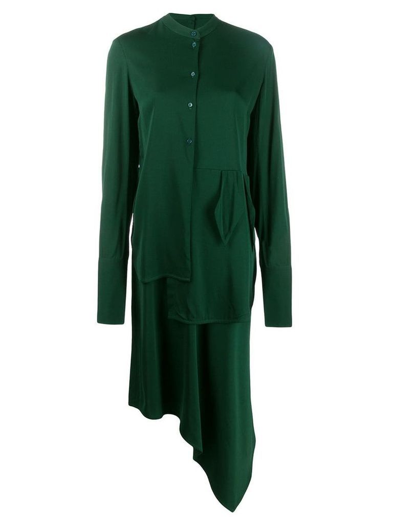 Christian Wijnants asymmetric shirt dress - Green