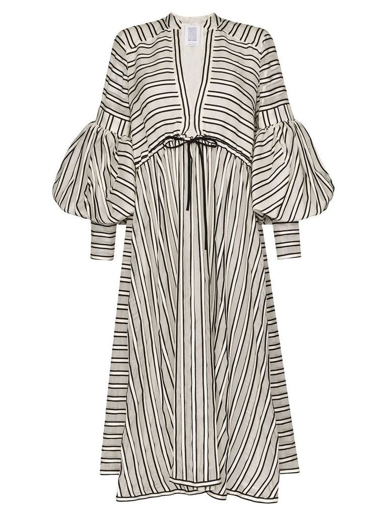Rosie Assoulin Lantern striped midi dress - NEUTRALS