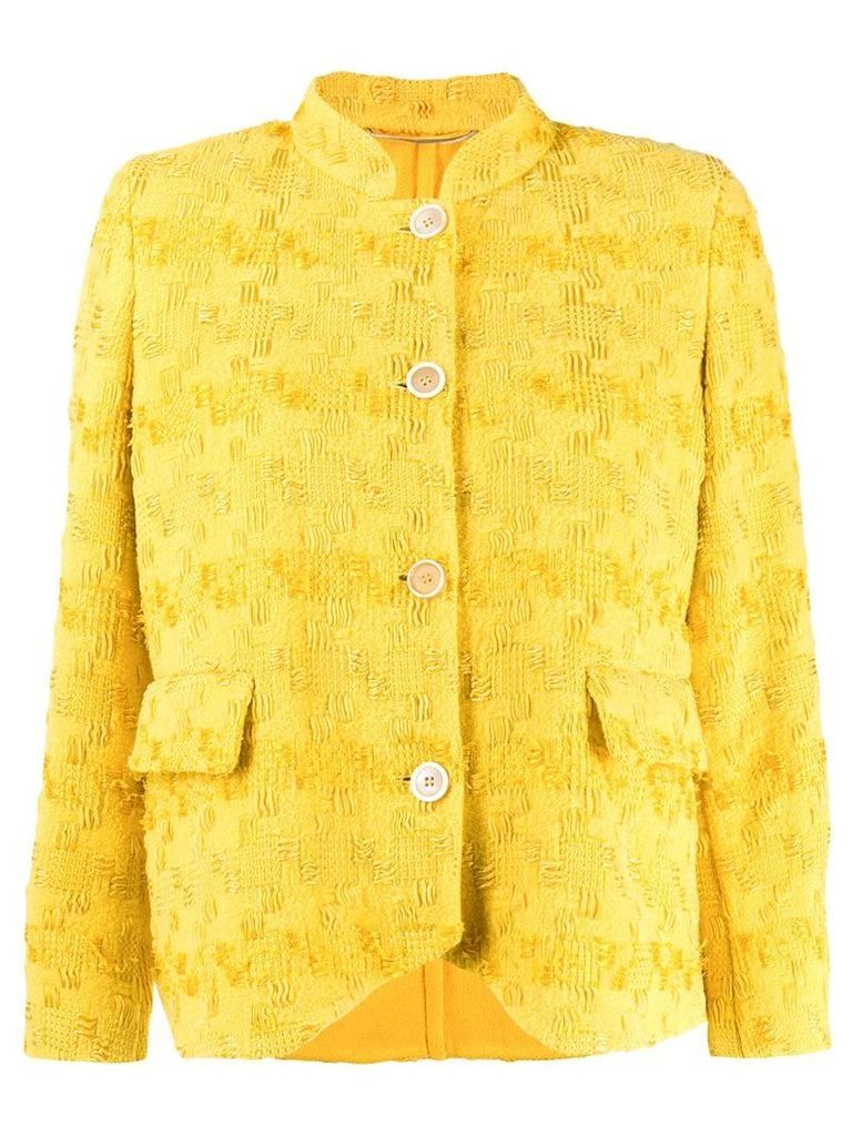 Ermanno Scervino embroidered fitted jacket - Yellow