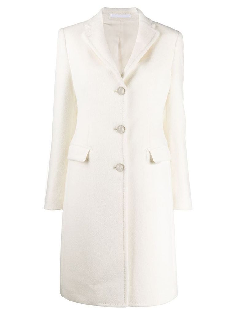 Tagliatore single-breasted fitted coat - White