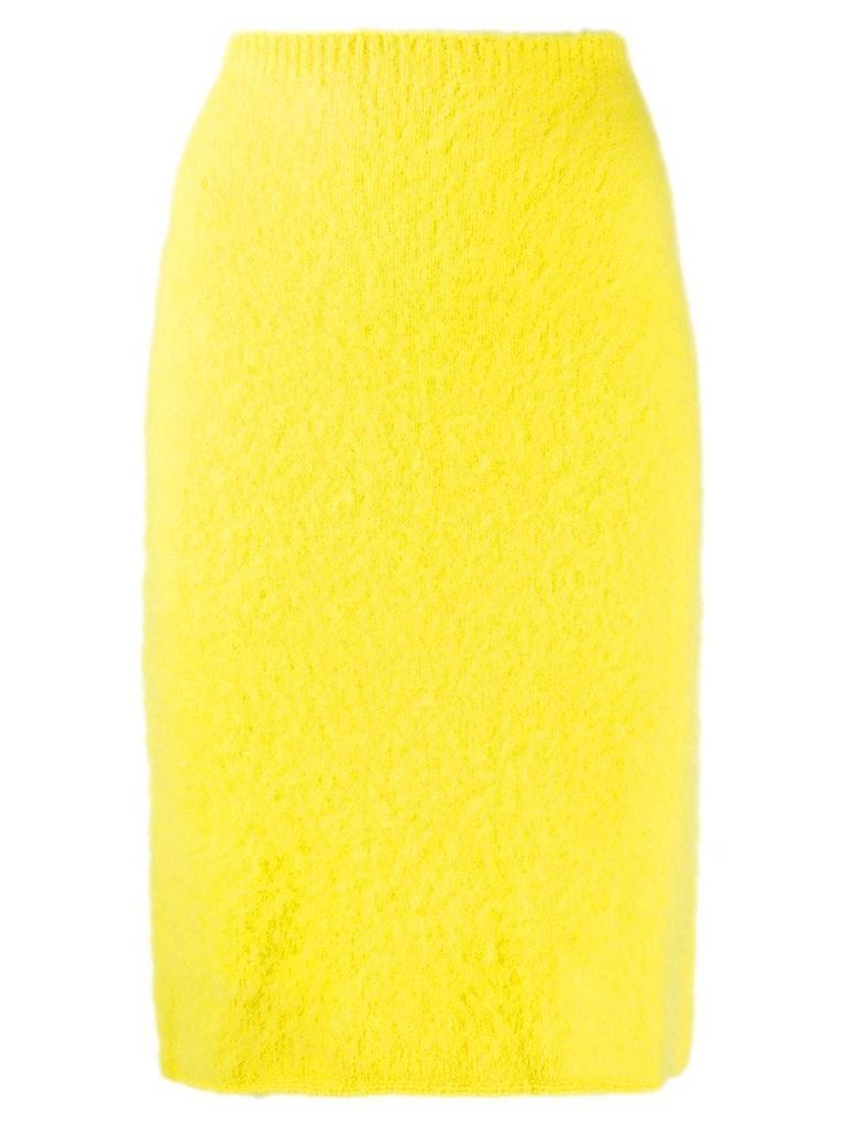 Versace fitted mid-length skirt - Yellow