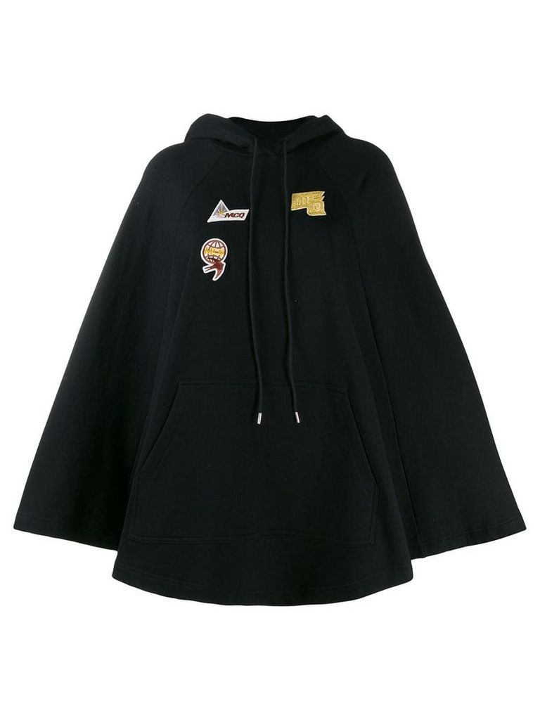 McQ Alexander McQueen embroidered logo patch hoodie - Black