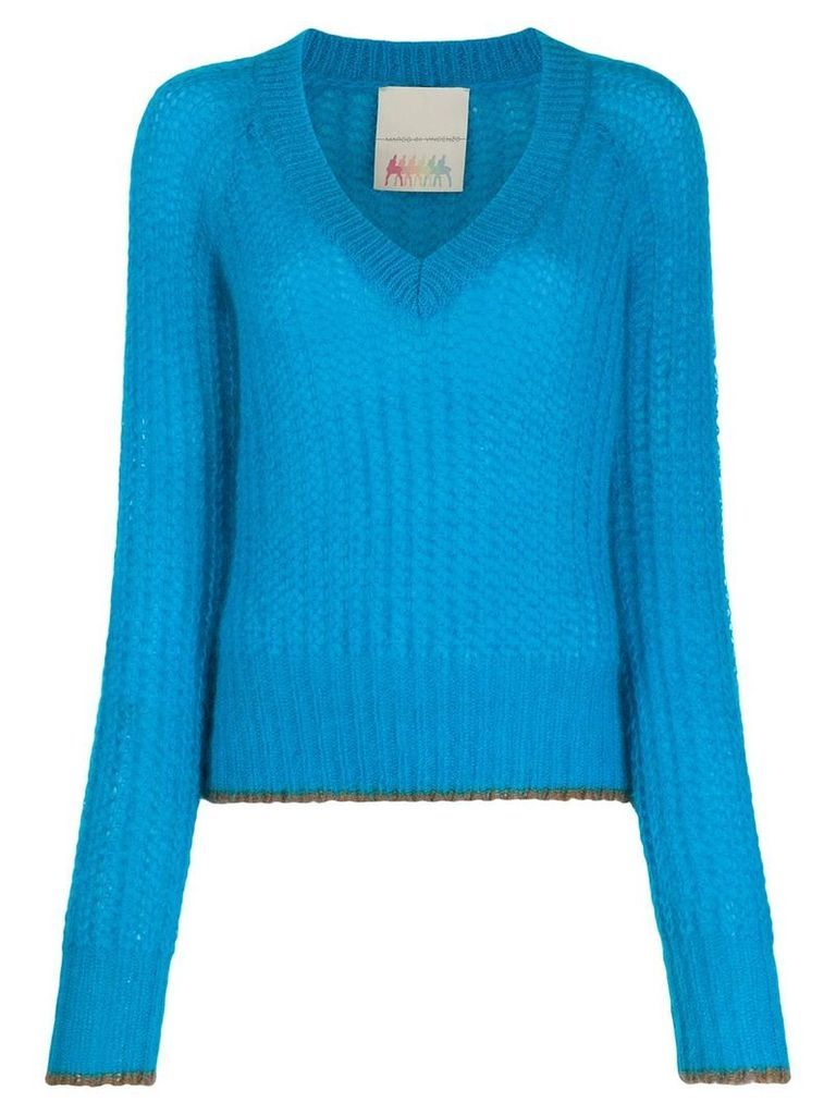 Marco De Vincenzo V-neck sweater - Blue