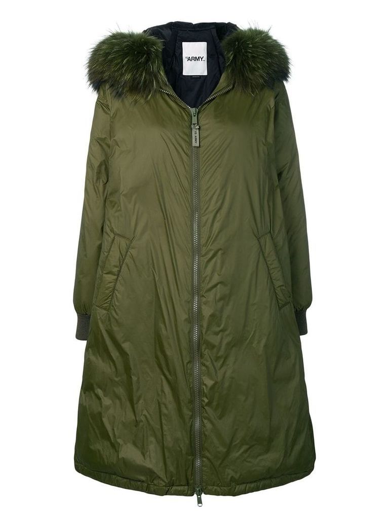 Yves Salomon Army oversized parka coat - Green