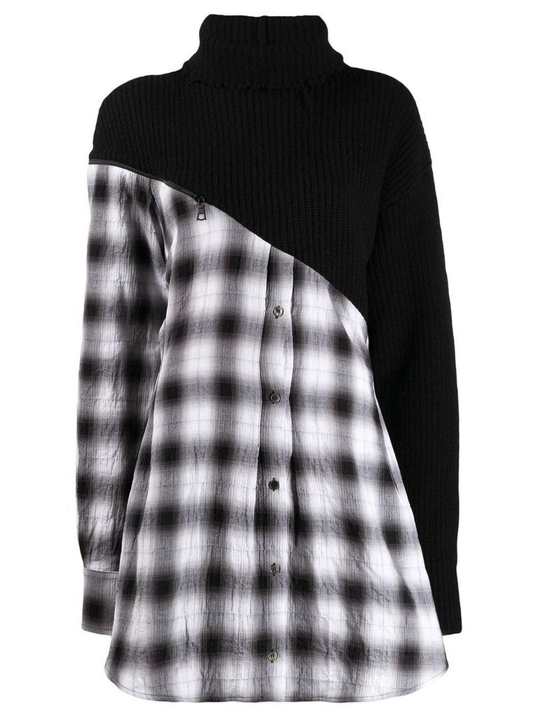 Unravel Project contrast sweater dress - Black