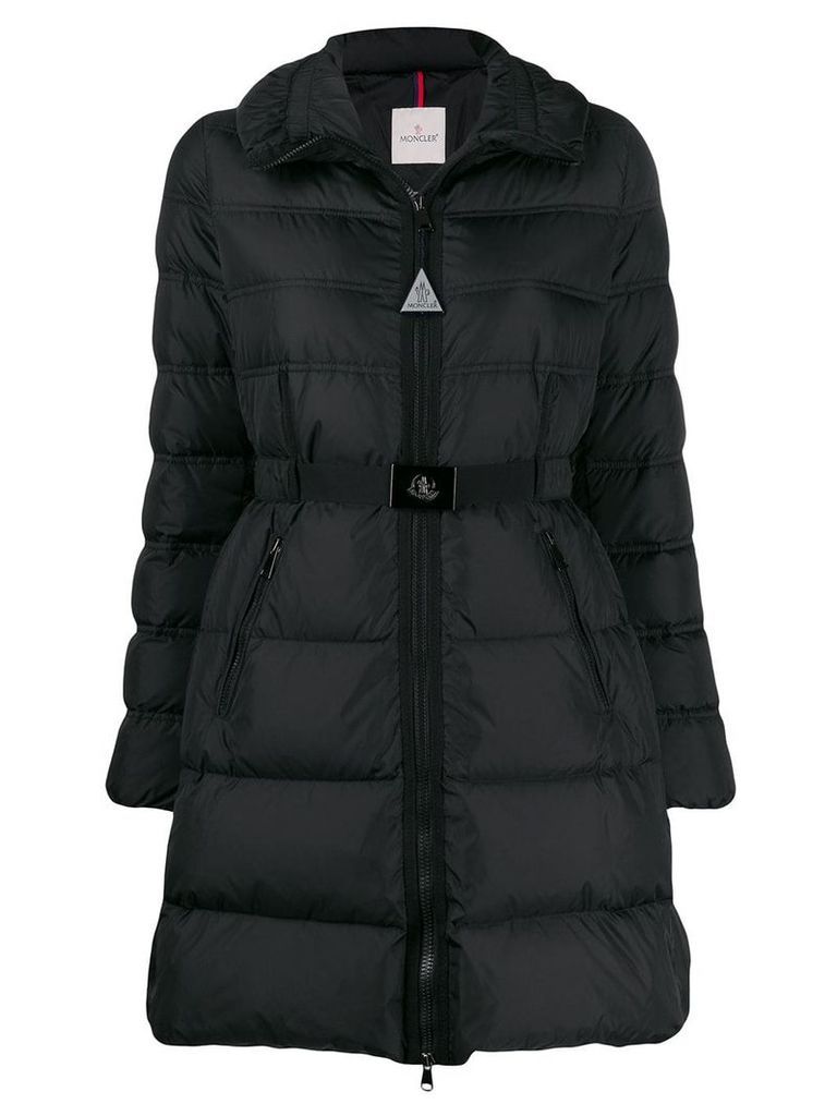 Moncler belted puffer jacket - Black