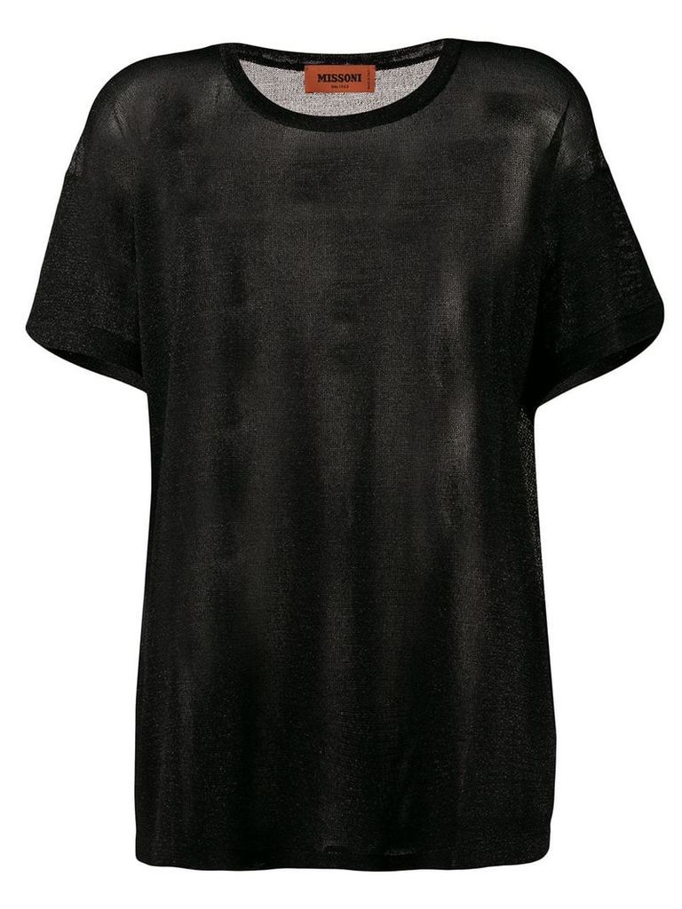 Missoni sheer panel T-shirt - Black