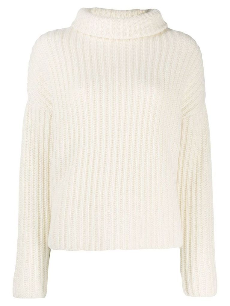 Dusan knitted roll neck jumper - White