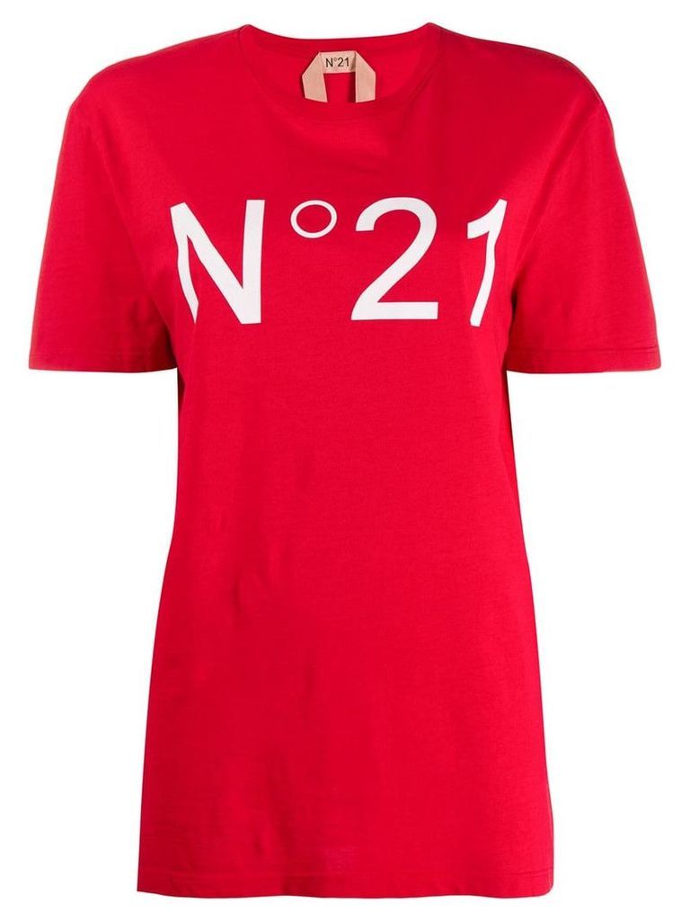 Nº21 logo print T-shirt - Red