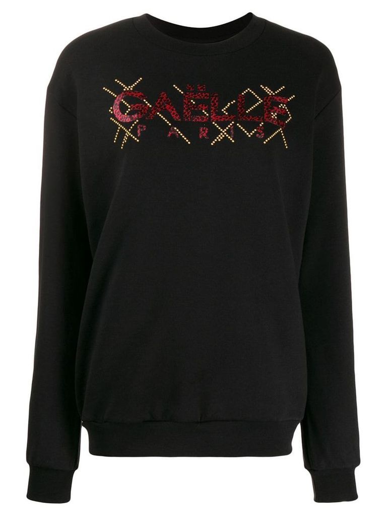 Gaelle Bonheur logo print sweatshirt - Black