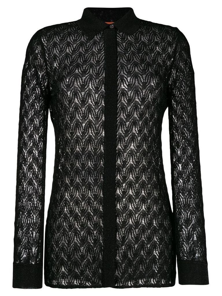 Missoni sheer knitted shirt - Black