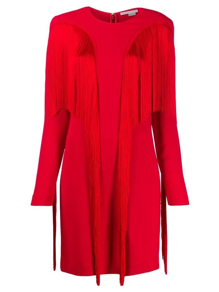 Stella McCartney fringed mini dress - Red