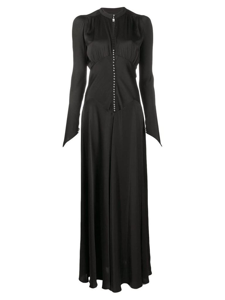 Paco Rabanne long sleeve evening dress - Black