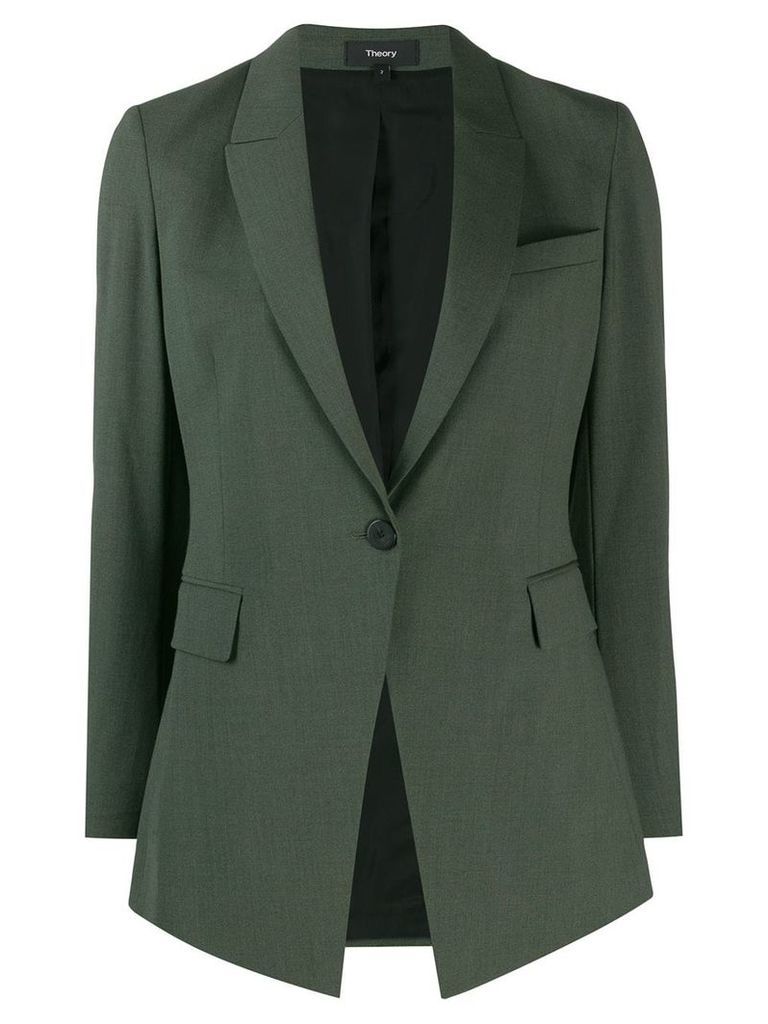 Theory fitted single-breasted blazer - Green