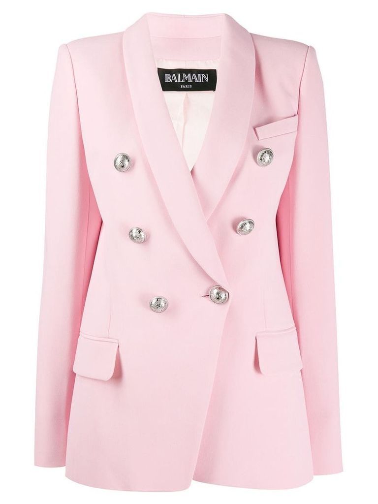 Balmain button embellishment blazer - PINK