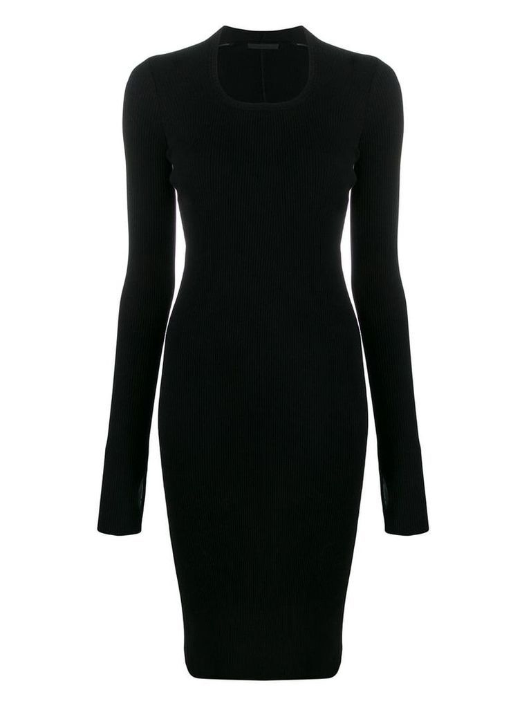 Helmut Lang fitted ribbed knit dress - Black