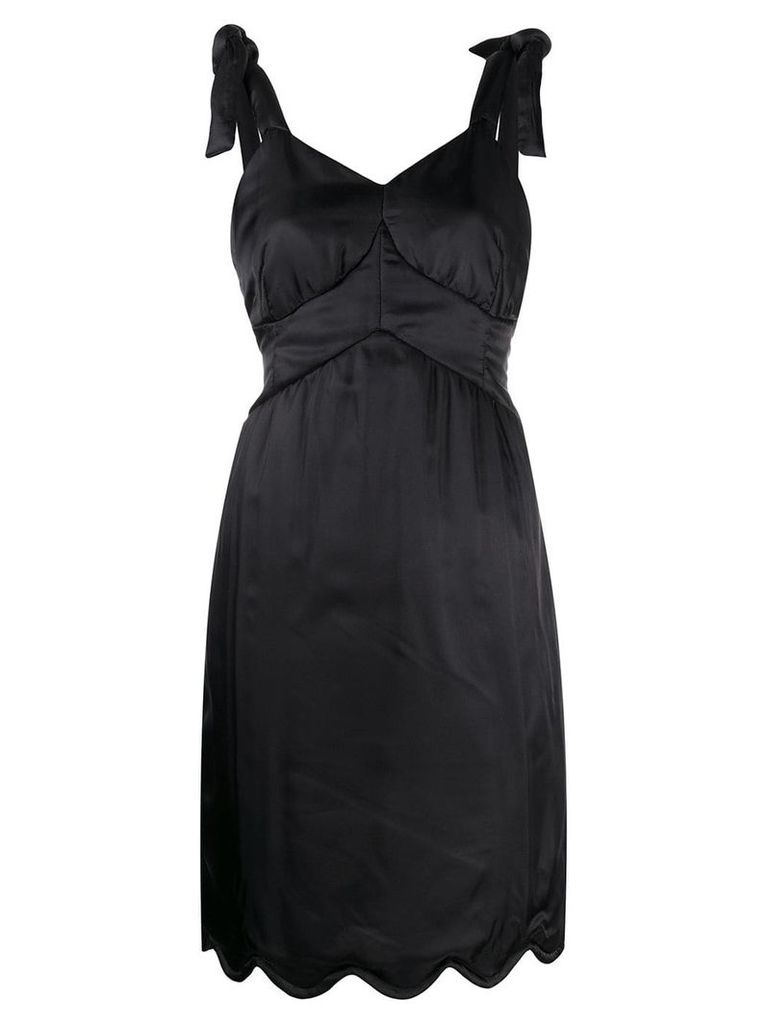 MM6 Maison Margiela knotted straps scalloped dress - Black