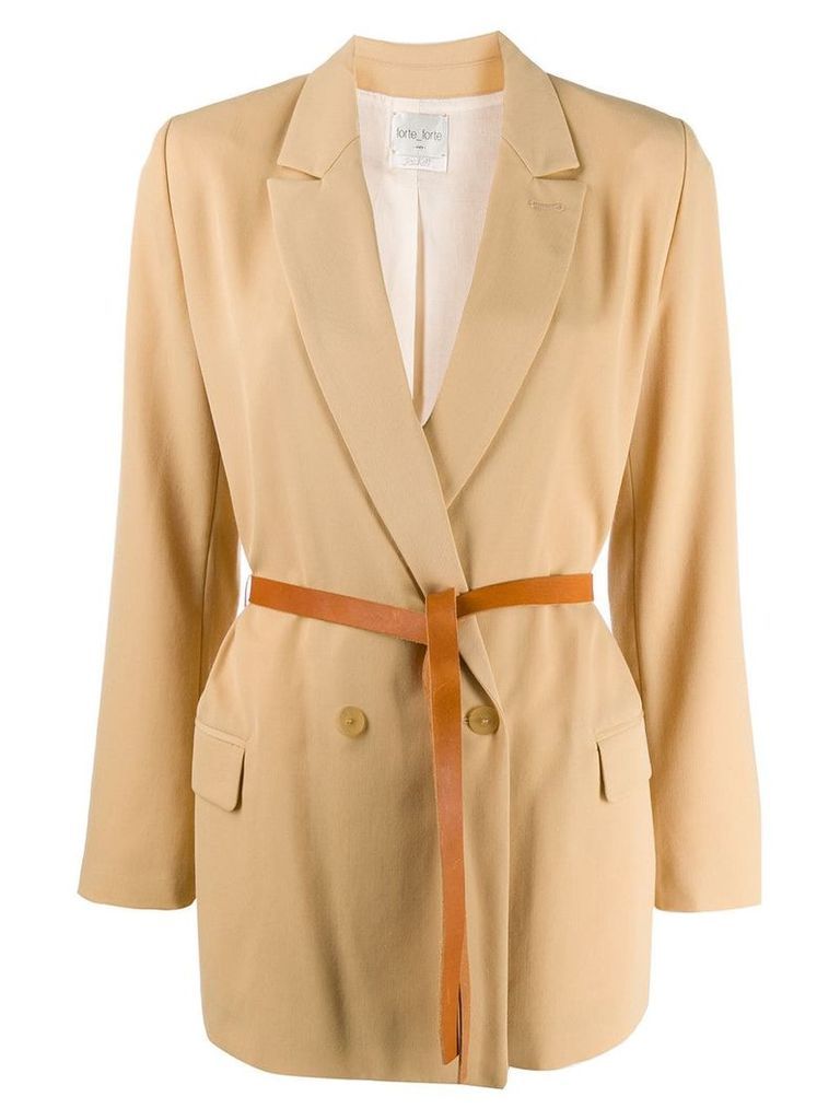 Forte Forte double-breasted fitted blazer - Neutrals