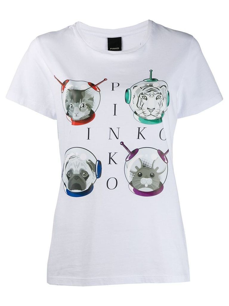 Pinko animal astronaut T-shirt - White