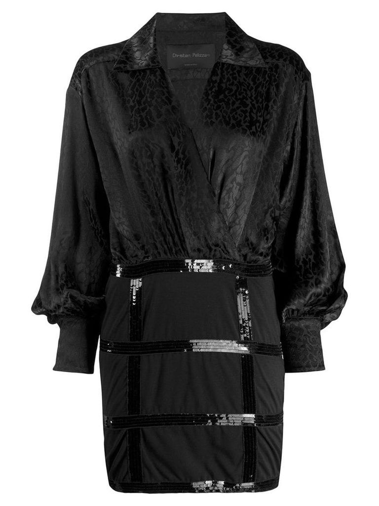 Christian Pellizzari jacquard print dress - Black