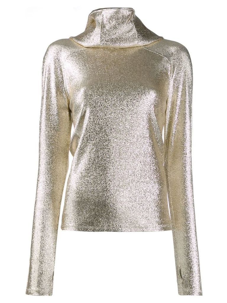 Paco Rabanne glitter effect sweater - GOLD