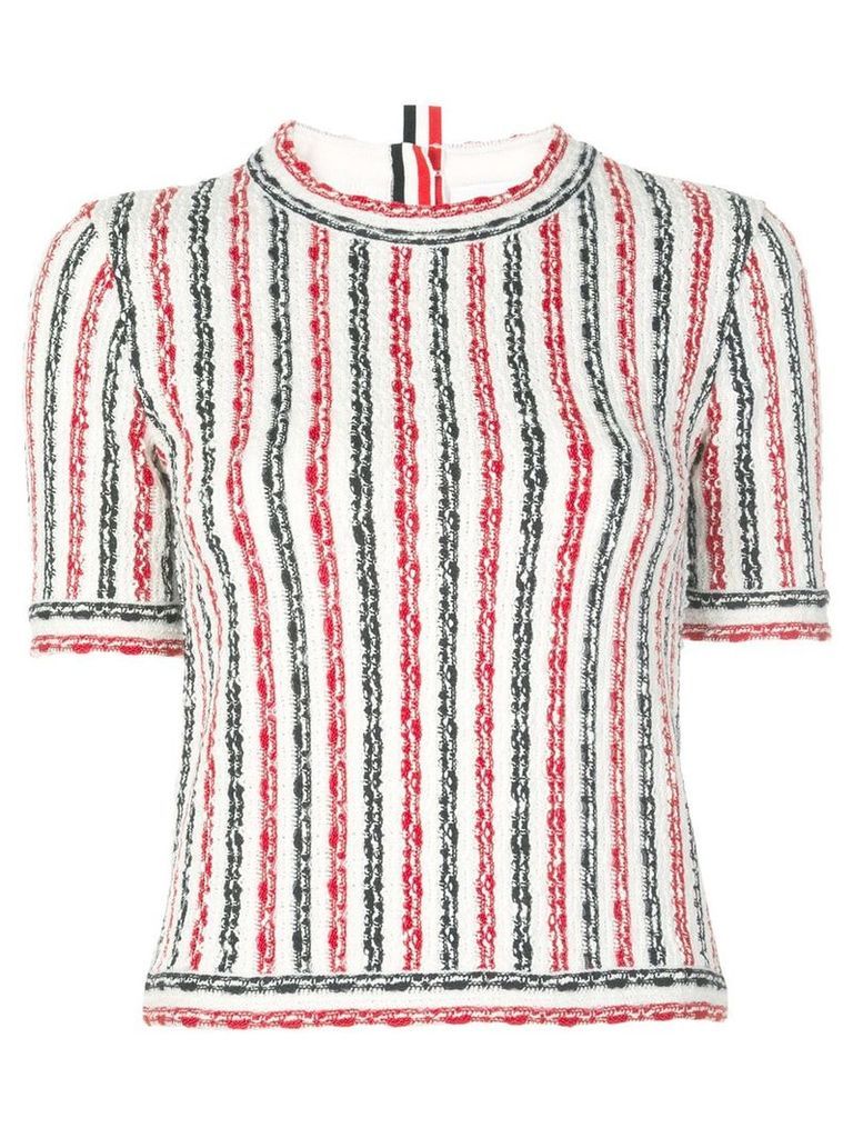 Thom Browne striped knitted top - Red