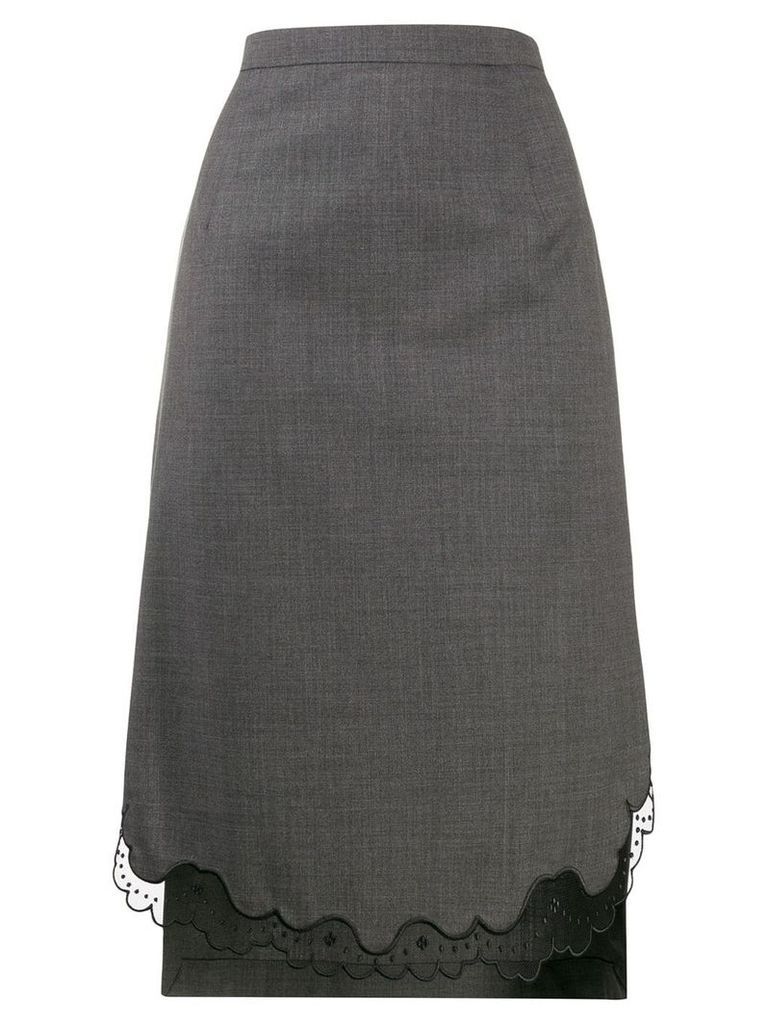 Nº21 tailored step hem skirt - Grey