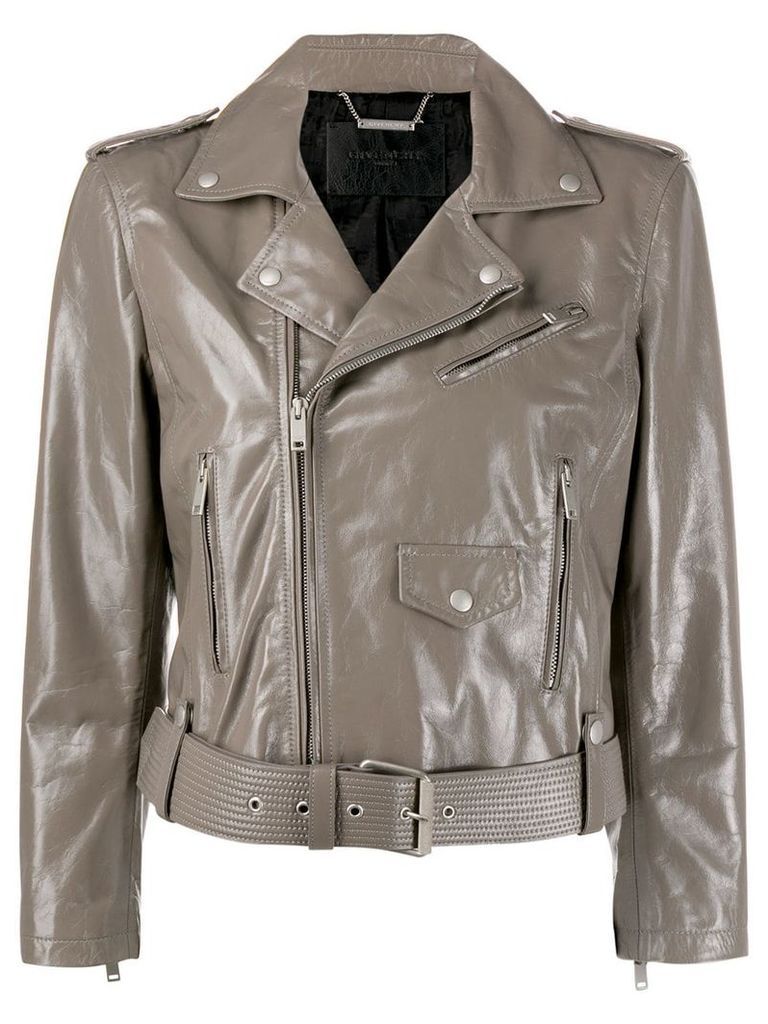 Givenchy cropped biker jacket - NEUTRALS