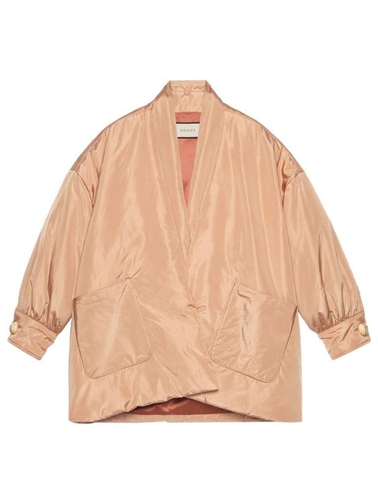 Gucci oversized puffer jacket - NEUTRALS