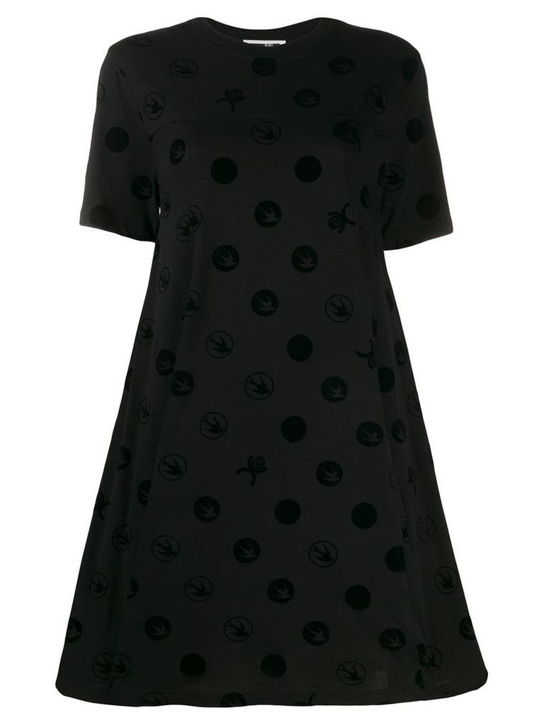 McQ Alexander McQueen Spot motif T-shirt dress - Black
