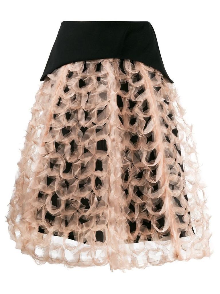 Comme Des Garçons Noir Kei Ninomiya structured A-line skirt - NEUTRALS