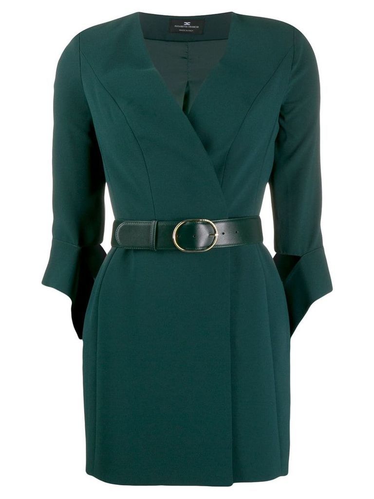 Elisabetta Franchi belted wrap dress - Green