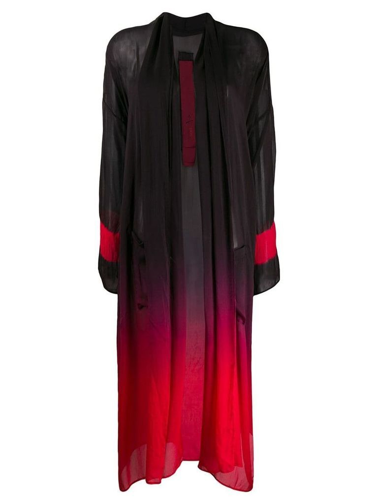 Masnada gradient dyed silk coat - Black