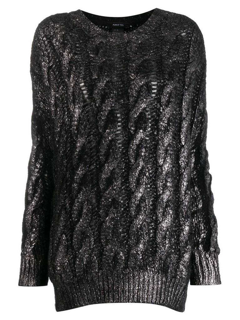 Avant Toi cashmere cable-knit sweater - Black