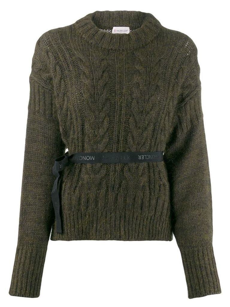 Moncler bow knitted sweater - Green