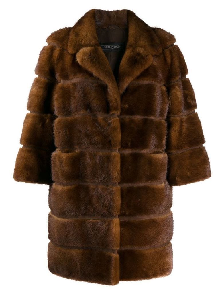 Simonetta Ravizza 3/4 sleeved coat - Brown