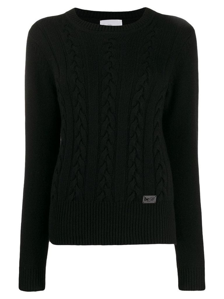 be blumarine cable knit jumper - Black