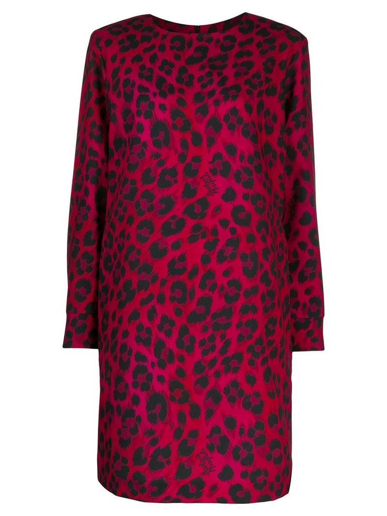Boutique Moschino leopard pattern mini dress - PINK