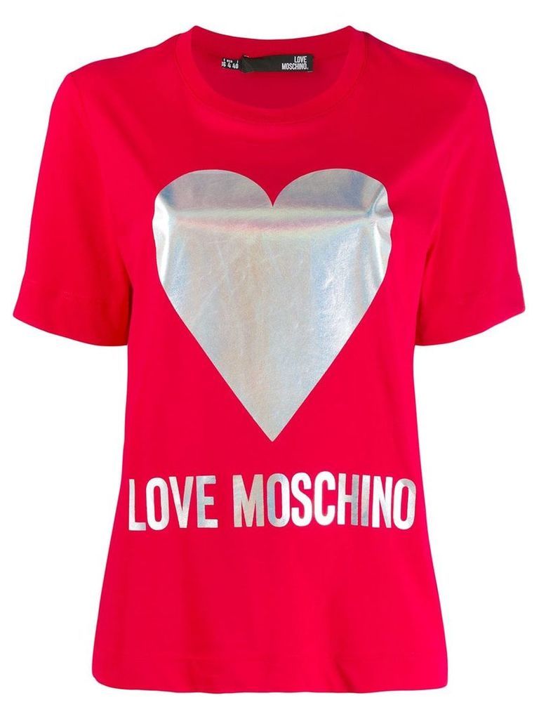 Love Moschino printed logo T-shirt - Red