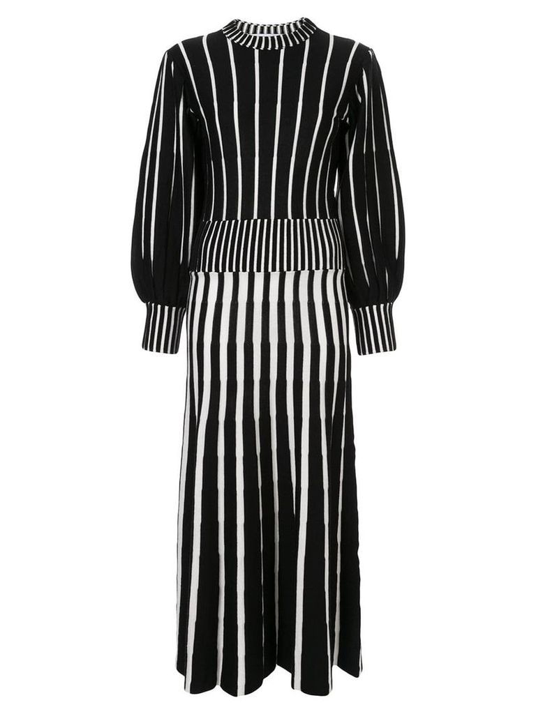 MSGM two-tone stripe dress - Black