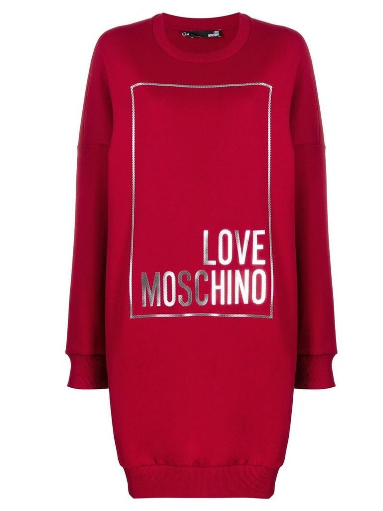 Love Moschino printed sweater dress - Red