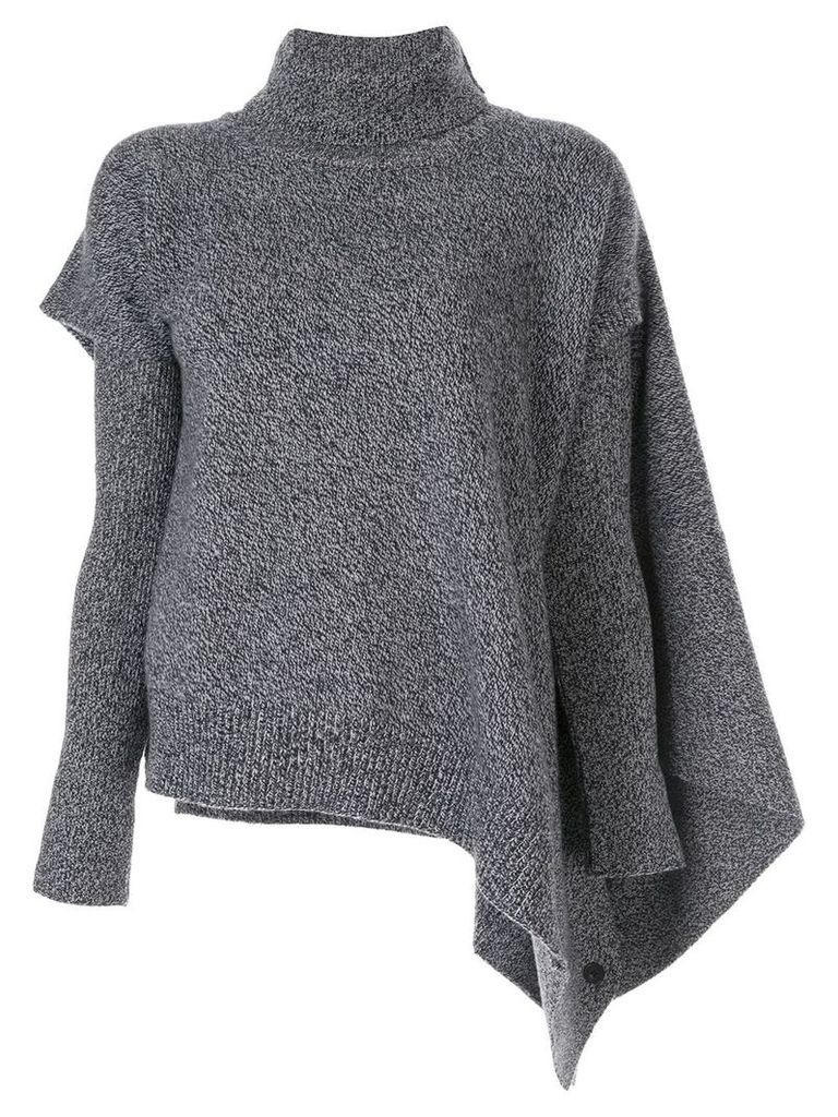 Ports 1961 turtleneck asymmetric sweater - Grey