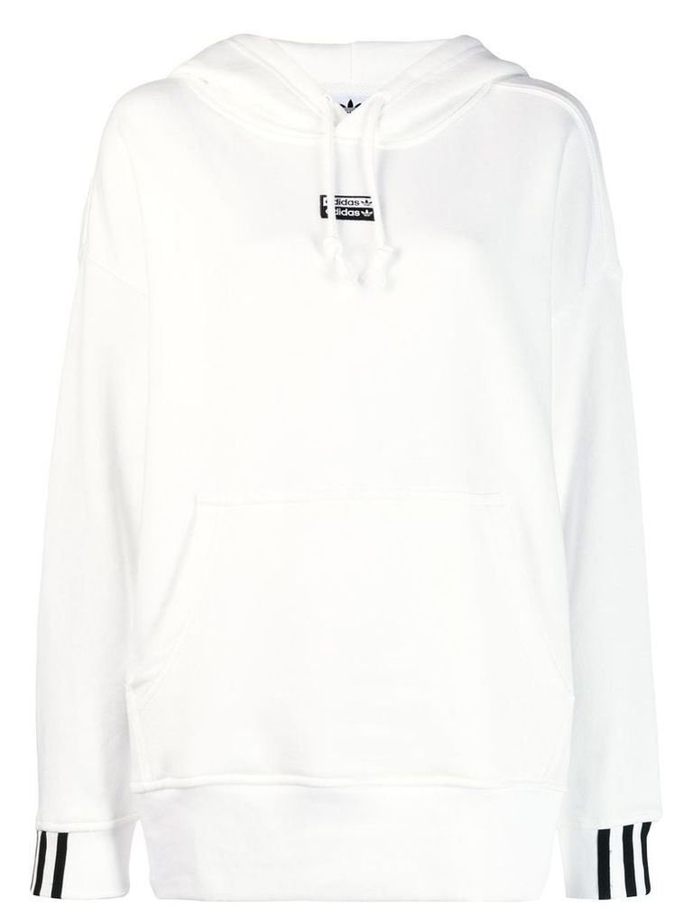 adidas logo patch hoodie - White