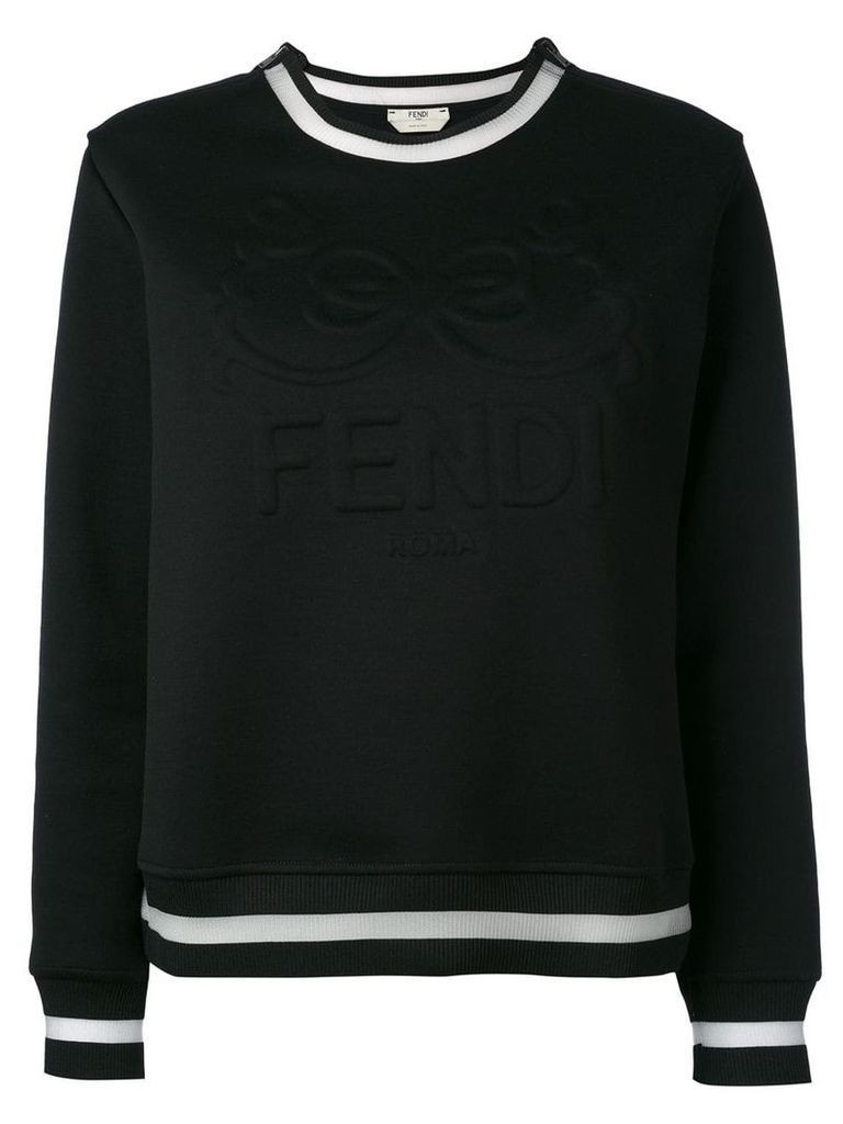 Fendi embossed logo sweatshirt - Black